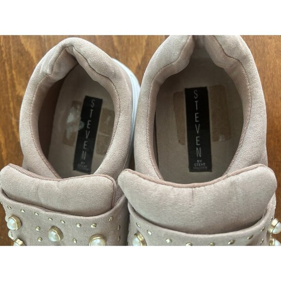 STEVEN by Steve Madden Women's Deylin Sneaker Blush Pink Soft Faux Suede Sz 8.5 - Picture 3 of 10